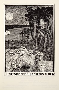 Paimen ja hänen laumansa, teoksesta Fontaine Fables, pub. 1905