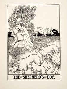 The Shepherds Boy, sarjasta A Hundred Fables of Aesop, pub.1903