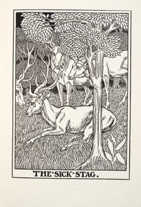 Sairas hirvi, Fontainen saduista, pub. 1905