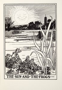 Aurinko ja sammakot, Fontainen taruista, pub. 1905 tekijältä Percy J. Billingshurst