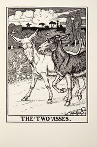 Kaksi aasia, teoksesta Fontainen taruja, pub. 1905
