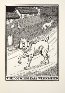 Koira, jonka korvat oli leikattu, Fontaine Fables, pub. 1905