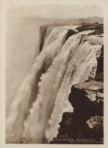 Victoria Falls, Main Fall Livingstone Islandilta (m/w kuva) tekijältä Percy M. Clark