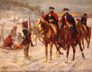 Washington ja Lafayette Valley Forgessa / Dunsmoren maalaus. C. 1907. tekijältä Percy Moran
