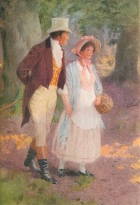George Eliotin Adam Bede -teoksen kuvitus (värilitografia).