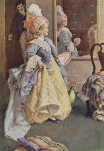 Louisa M Alcottin kuvitus pienille naisille (väri litho) tekijältä Percy Tarrant
