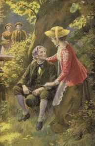 George Eliotin kuvitus Silas Marnerille (värilitho) tekijältä Percy Tarrant