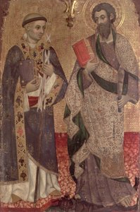 Yksityiskohta Pyhästä Bartolomeuksesta ja Pyhästä Bernardista Clairvaux