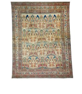Kuvallinen Lavar Kirman -matto, Kaakkois-Persia, 1800-luvun loppu tekijältä Persian School