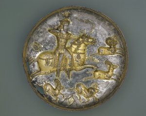 Kulho, Iran, Sasanian aika, 4.-5. vuosisadat (hopeaa ja kullattua) tekijältä Persian School