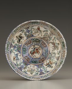 Bowl, Kashan, Iran, Saljuq-dynastia, 1100-luvun loppu - 1200-luvun alku (keraaminen)