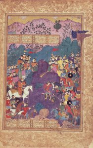 Isfandiyarin kuolema, Firdawsin (vellum) "Shahnama" (Kuninkaiden kirja) tekijältä Persian School