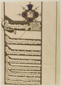 Firman (kuninkaallinen käsky) Muzaffar al-Din Shah Qajan sinetillä, 1897 (mustetta ja kultaa paperilla) tekijältä Persian School