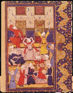 Fol.5r Initiation dance, Hafiz Shirazin (n. 1325–1388) runokirjasta tekijältä Persian School