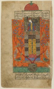 Iskandar lumotussa puutarhassa, noin 1560 tekijältä Persian School