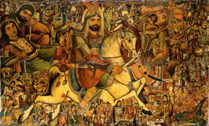 Karbalan taistelu, 1800-luku tekijältä Persian School