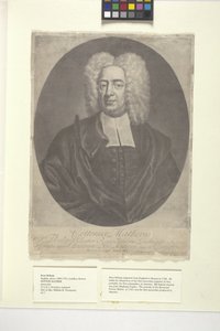 Cotton Mather (muste) tekijältä Peter (after) Pelham