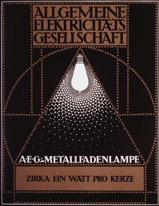 Mainosjuliste General Electric Companylle [AEG] 1910
