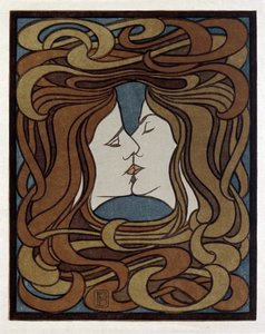 Suudelma - Behrens, Peter (1868-1940) - 1900 - Puupiirros - Hampurin taide- ja käsityömuseo