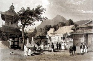 Chief Temple, Hakodadi, julkaisusta "Kertomus amerikkalaisen laivueen tutkimusmatkasta Kiinanmerelle ja Japaniin", pub. Kirjailija: Sarony & Co. tekijältä Peter Bernhard Wilhelm (after) Heine