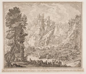 Anno 1733 9. elokuuta Hänen Kuninkaallinen Majesteettinsa Hänen Majesteettinsa Kuningatar ja Hänen Majesteettinsa Kuningattaren Lady Äiti matkustivat tämän kentän Mansseidetin yli