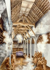 Lindisfarne Priory, c652AD, c1990-2010 tekijältä Peter Dunn