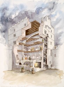Norhamin linna, 1400-luvun puoliväli, 1990-2010 tekijältä Peter Dunn