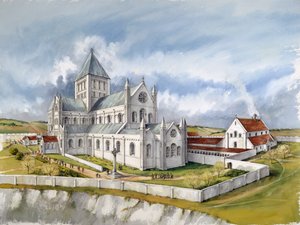Vanha Sarumin katedraali, c1150, 1990-2010 tekijältä Peter Dunn