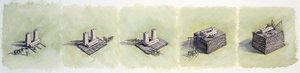 Raising a lintel, Stonehenge, Prehistoric, 1990-2010 tekijältä Peter Dunn