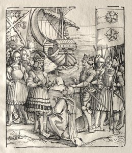 Maximilian tekee rauhan Henry VII:n kanssa. tekijältä Peter Flötner