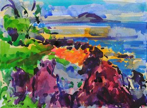Maui Rocks, 2023 (akvarelli)