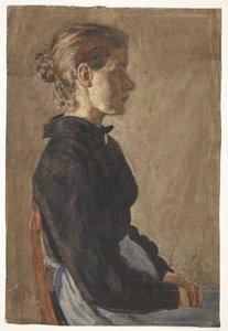 Muotokuva maalari Christine Swanesta, os. Larsen, nuorena
