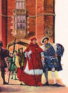 Kardinaali Wolsey ja kuningas Henry VIII Hampton Courtissa tekijältä Peter Jackson