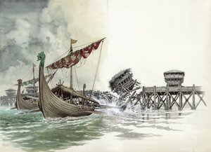 Lontoon silta puretaan Olaf The Norsemanin johtamassa viikinkien hyökkäyksessä vuonna 1014.