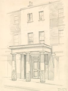 Marylebone Theatre, Lontoo, sisäänkäynti Church Streetillä, rakennettu vuonna 1837 tekijältä Peter Jackson