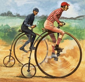 Olipa kerran... Polkupyörät kautta aikojen. Penny Farthing tekijältä Peter Jackson