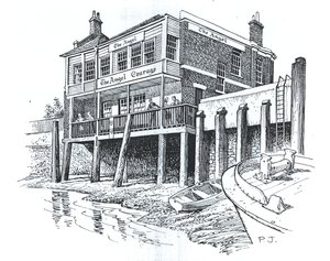 The Angel, Bermondsey, Lontoo (muste paperille) tekijältä Peter Jackson