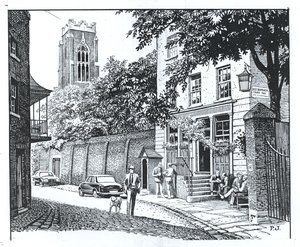 Grenadieri, Wilton Row, Belgravia (muste paperille) tekijältä Peter Jackson