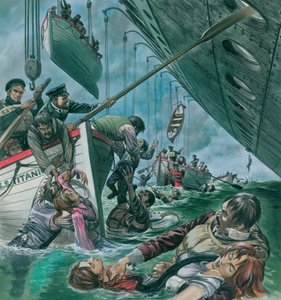 Titanicin uppoaminen (guassi paperille) tekijältä Peter Jackson