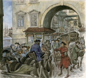 Liikenne Old London Bridgellä tekijältä Peter Jackson