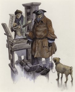 William Hogarth, 16. helmikuuta 1740 Frost-messuilla Thames-joella tekijältä Peter Jackson