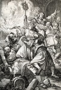 Guerra da independência grega: a terceira de Missolonghi entre o Império Otomano e os rebeldes gregos, de 15 de abril de 1825 a 10 de abril de 1826: muitos dos gregos se mataram explodindo com pólvora em vez de se render após o fracasso efinlandês tekijältä Peter Johann Nepomuck Geiger