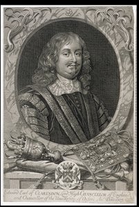 Edward Hyde, Clarendonin ensimmäinen jaarli (1609-74), kaiverrus M. Burg tekijältä Peter Lely