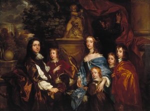 "Sir Edward Hales ja hänen perheensä", 1656 tekijältä Peter Lely