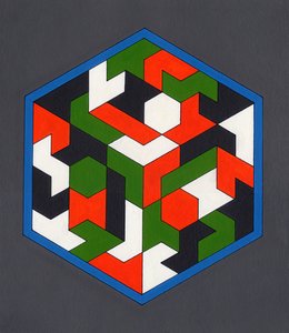 Hexiamonds, 2008 (akryyli kankaalle)