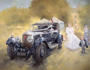Bentley and Bride (öljy kankaalle) tekijältä Peter Miller