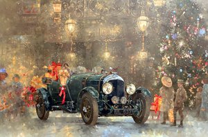 Christmas Bentley (öljy kankaalle)