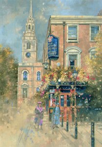 Crown Tavern, Clerkenwell, 2000 (öljy kankaalle) tekijältä Peter Miller