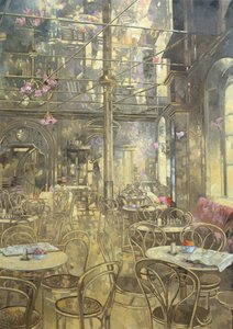 Vienna Cafe, Oxford Street (öljy kankaalle) tekijältä Peter Miller