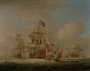 British Men-of-War and a Sloop tekijältä Peter Monamy